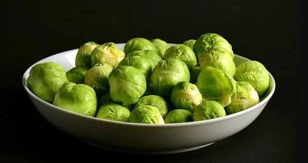 Brussels sprouts in a plate