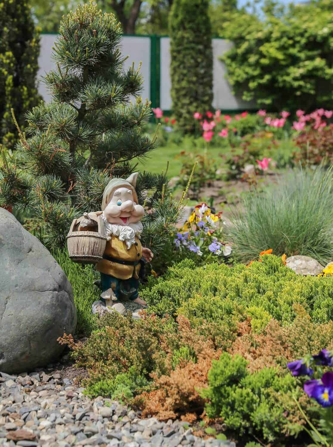 Elf statue in the garden